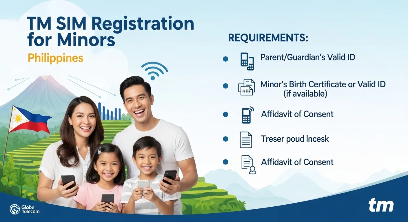 TM SIM Registration for Minors Philippines