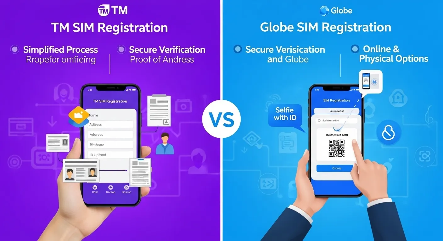 TM SIM Registration vs Globe SIM Registration